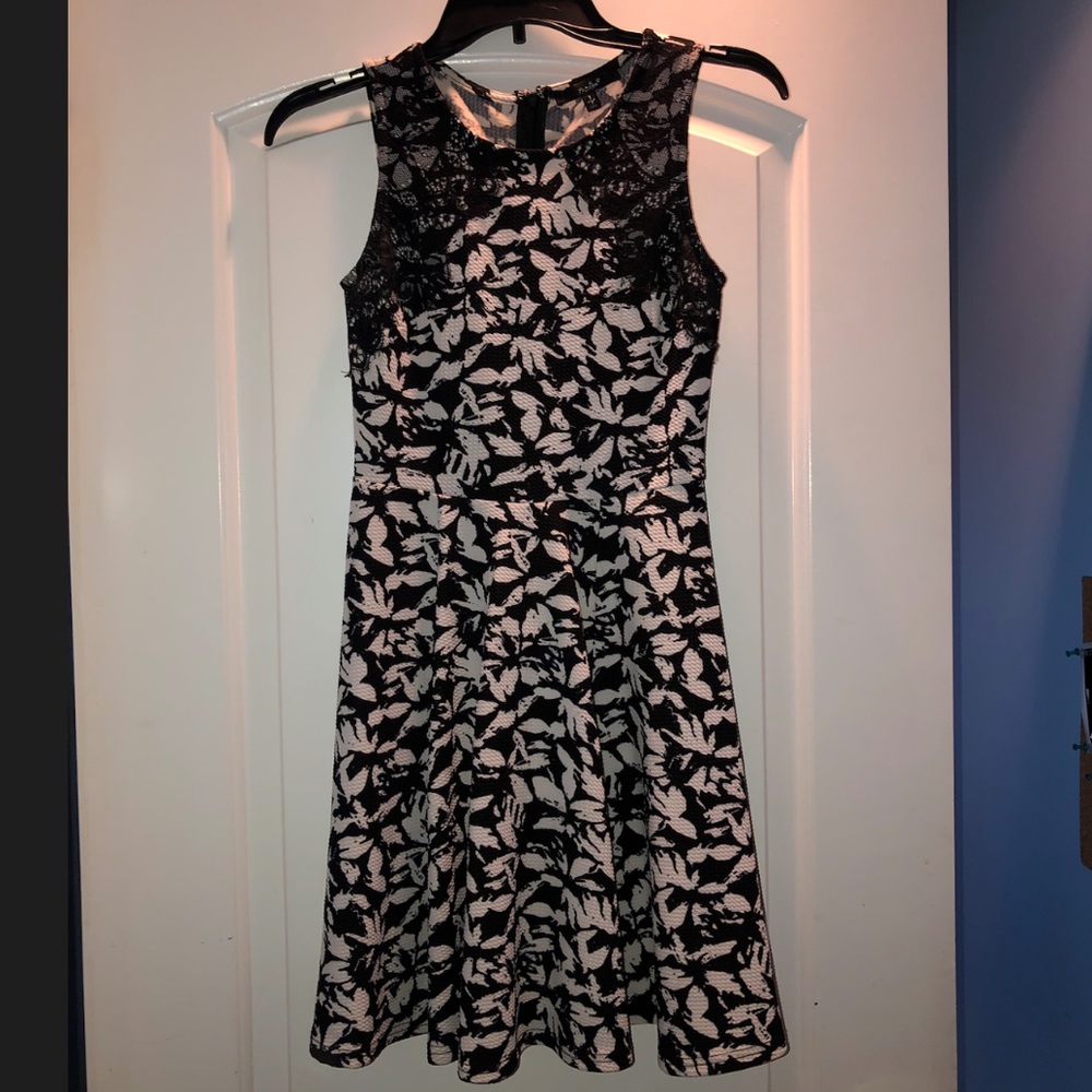 Black and White Juniors Dress